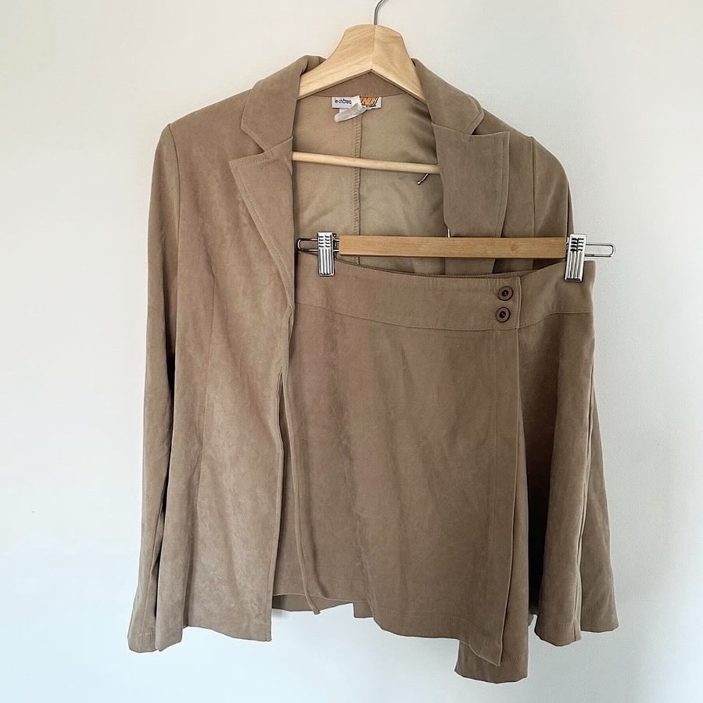Vintage Suede Skirt Set